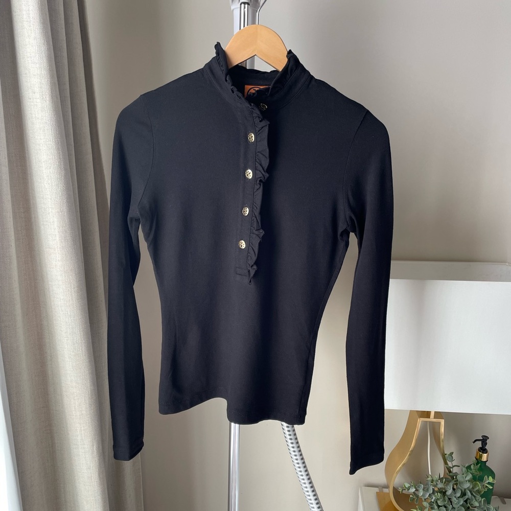 Tory Burch Black Lidia Long Sleeve